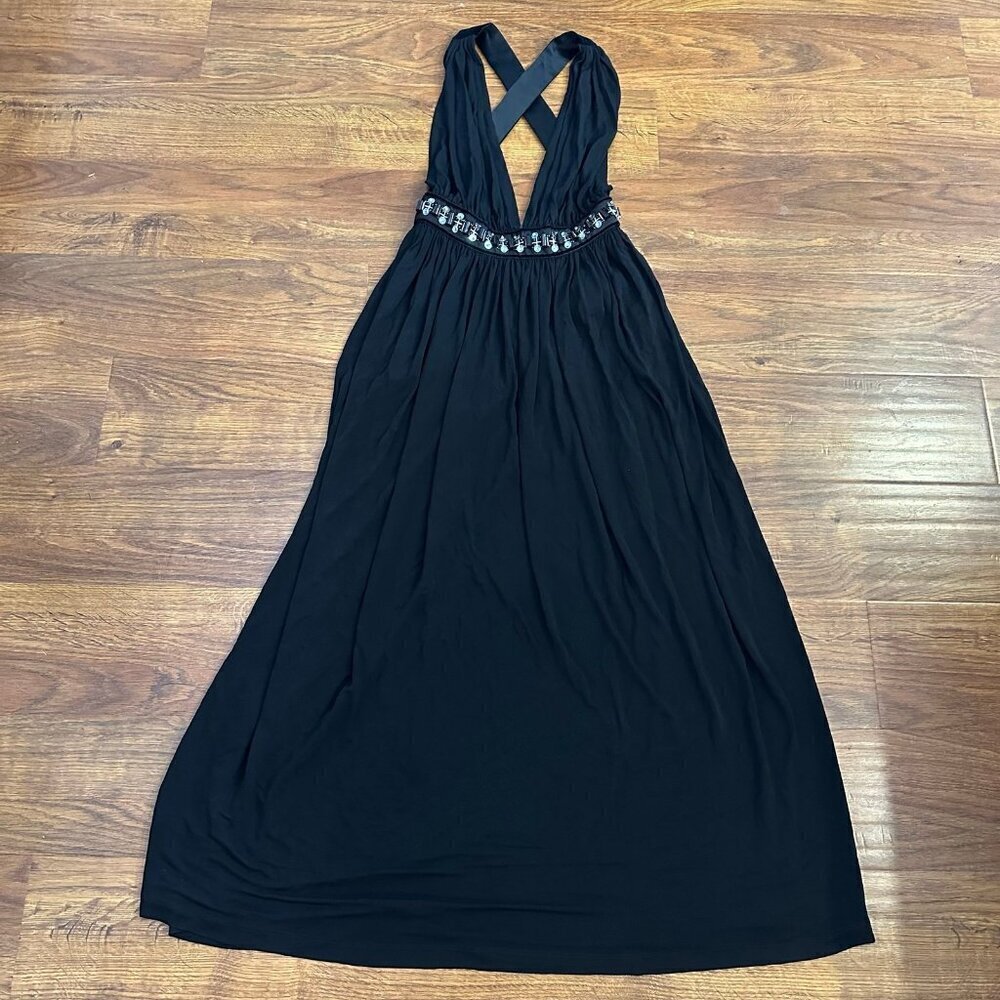 D&G Dolce and Gabbana Embellished waist maxi dress